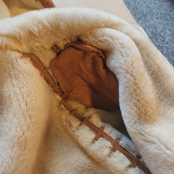 Vintage Synergy Suede Genuine Leather Womens Coat - Picture 13 of 16